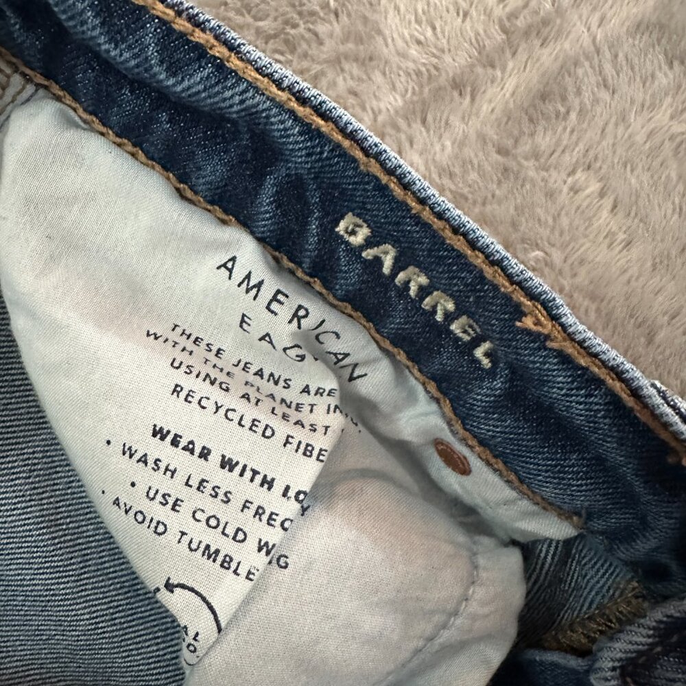 American Eagle Barrel Leg Jeans Women's size 0 Short 0S S - Picture 3 of 9